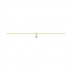 Браслет из лимонного золота SOKOLOV с фианитом 051343-2 фото