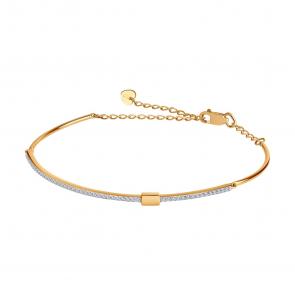 Золотой браслет SOKOLOV с фианитом 051344 фото