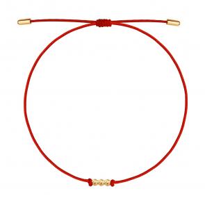 Текстильный шнурок с декоративным элементом из золота SOKOLOV 051358 фото