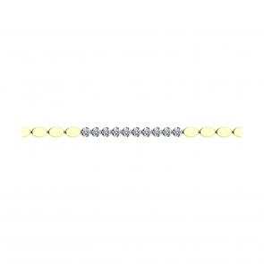 Браслет из лимонного золота SOKOLOV с фианитом 051360-2 фото