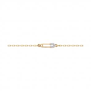 Золотой браслет SOKOLOV с фианитом 051419 фото