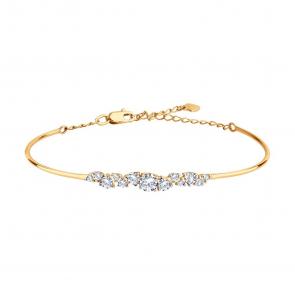 Золотой браслет SOKOLOV с фианитом 051420 фото