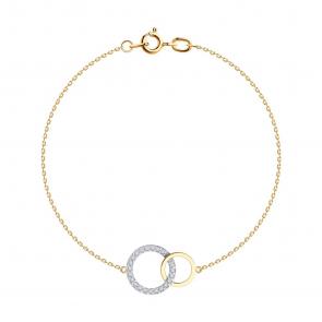 Золотой браслет SOKOLOV с фианитом 051535 фото