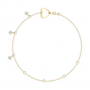 Золотой браслет SOKOLOV с фианитом 051541 фото