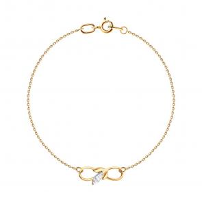 Золотой браслет SOKOLOV с фианитом 051559 фото