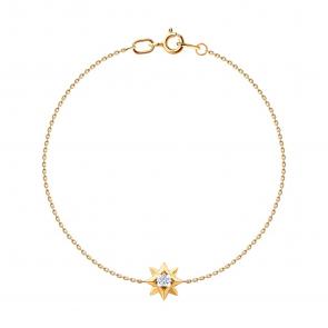 Золотой браслет SOKOLOV с фианитом 051565 фото