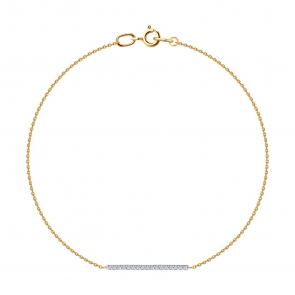 Золотой браслет SOKOLOV с фианитом 051579 фото