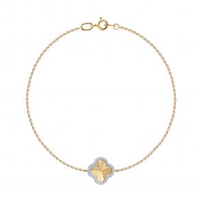 Золотой браслет SOKOLOV с фианитом 051586 фото