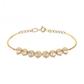 Золотой браслет SOKOLOV с фианитом 051591 фото