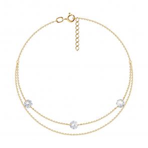 Золотой браслет SOKOLOV с фианитом 051598 фото