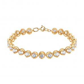 Золотой браслет SOKOLOV с фианитом 051602 фото