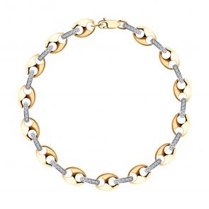 Золотой браслет SOKOLOV с фианитом 051615 фото