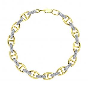 Браслет из лимонного золота SOKOLOV с фианитом 051619-2 фото