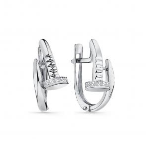 Серьги из белого золота Мастер Бриллиант с фианитом 05M002-0769-0001-031 фото