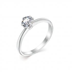 Кольцо из белого золота Мастер Бриллиант с бриллиантом 05M1-104-327 фото