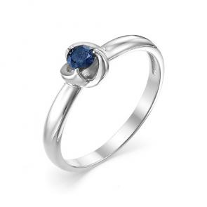 Помолвочное кольцо из белого золота Мастер Бриллиант с сапфиром 05M1-104-739-02 фото
