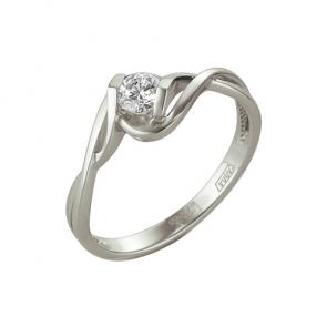 Кольцо из белого золота Мастер Бриллиант с бриллиантом 05M1-104-998 фото