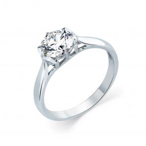 Кольцо из белого золота Мастер Бриллиант с бриллиантом 05M1-105-571 фото