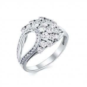 Кольцо из белого золота Мастер Бриллиант с бриллиантом 05M1-106-377/1 фото