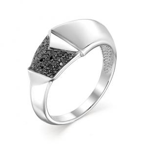 Кольцо из белого золота Мастер Бриллиант с чёрным бриллиантом 05M1-106-780 фото
