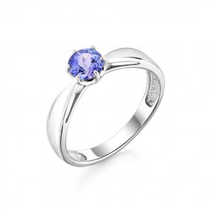 Кольцо из белого золота Мастер Бриллиант с танзанитом 05M1-107-254-31 фото