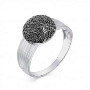 Кольцо из белого золота Мастер Бриллиант с чёрным бриллиантом 05M1-107-292-48 фото