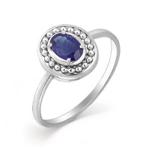 Кольцо из белого золота Мастер Бриллиант с сапфиром 05M1-107-362-02 фото