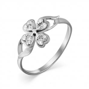 Кольцо из белого золота Мастер Бриллиант с бриллиантом 05M1-107-544/1 фото