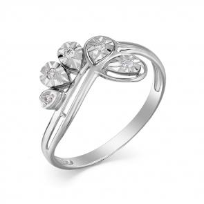 Кольцо из белого золота Мастер Бриллиант с бриллиантом 05M1-107-554/1 фото