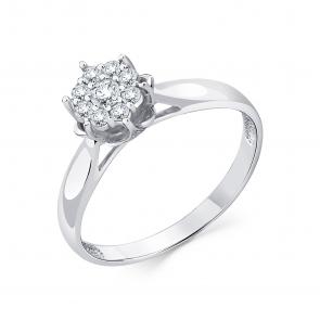 Кольцо из белого золота Мастер Бриллиант с бриллиантом 05M1-207039-00-00 фото