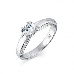 Кольцо из белого золота Мастер Бриллиант с бриллиантом 05M1-207974-00-00 фото