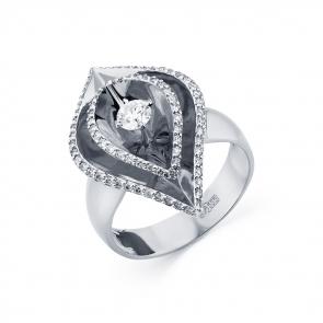 Кольцо из белого золота Мастер Бриллиант с бриллиантом 05M1-208302-00-00 фото