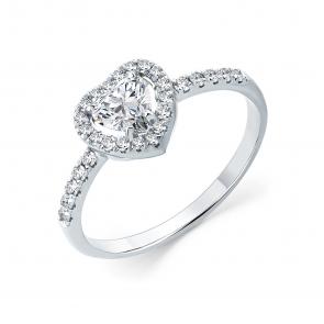 Кольцо из белого золота Мастер Бриллиант с бриллиантом 05M1-208404-01-00 фото