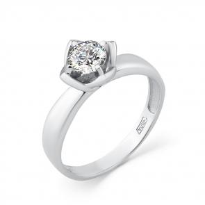 Кольцо из белого золота Мастер Бриллиант с бриллиантом 05M1-208494-00-00 фото