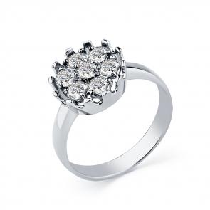 Кольцо из белого золота Мастер Бриллиант с бриллиантом 05M1-208549-00-00 фото