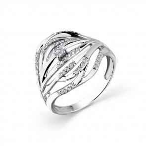 Кольцо из белого золота Мастер Бриллиант с бриллиантом 05M1-208654-00-00 фото