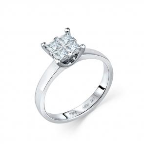 Кольцо из белого золота Мастер Бриллиант с бриллиантом 05M1-208786-00-00 фото