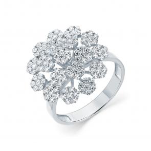 Кольцо из белого золота Мастер Бриллиант с бриллиантом 05M1-209225-00-70 фото