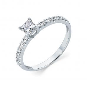 Кольцо из белого золота Мастер Бриллиант с бриллиантом 05M1-209290-00-00 фото