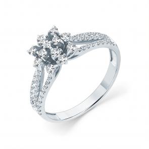 Кольцо из белого золота Мастер Бриллиант с бриллиантом 05M1-209296-00-00 фото