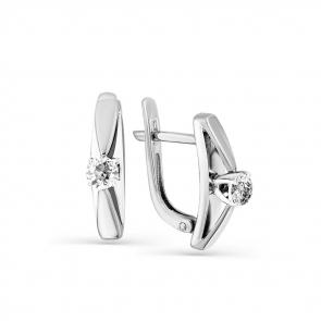 Серьги из белого золота Мастер Бриллиант с бриллиантом 05M2-106-125 фото