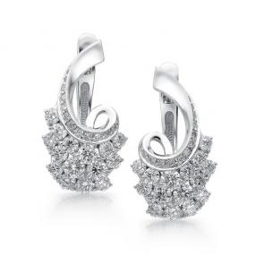 Серьги из белого золота Мастер Бриллиант с бриллиантом 05M2-106-377 фото