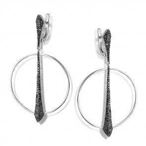 Серьги из белого золота Мастер Бриллиант с бриллиантом 05M2-107-539-48 фото