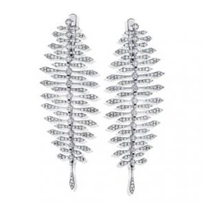 Серьги из белого золота Мастер Бриллиант с бриллиантом 05M2-107-571 фото