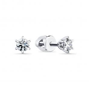 Серьги из белого золота Мастер Бриллиант с бриллиантом 05M2-202055-00-00 фото