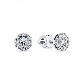 Серьги из белого золота Мастер Бриллиант с бриллиантом 05M2-202078-00-00 фото