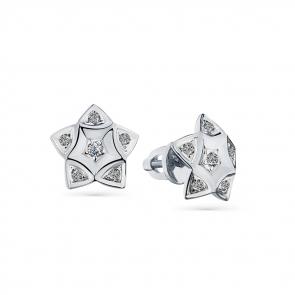 Серьги из белого золота Мастер Бриллиант с бриллиантом 05M2-202124-00-00 фото