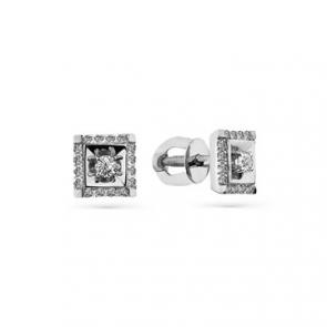 Серьги из белого золота Мастер Бриллиант с бриллиантом 05M2-202129-00-00 фото