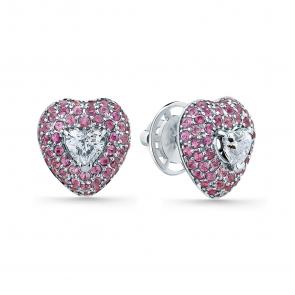 Серьги из белого золота Мастер Бриллиант с бриллиантом и сапфиром 05M2-202232-00-55 фото