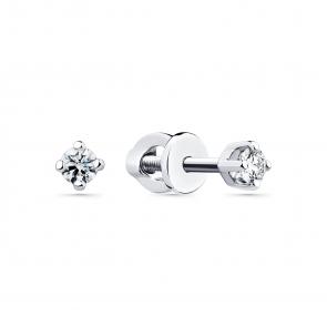 Серьги из белого золота Мастер Бриллиант с бриллиантом 05M2-204163-01-00 фото